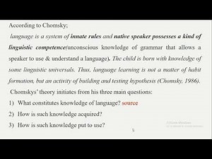 Universal Grammar & Transformation Generative Grammar Theory HEC Syllabus