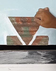 How to paint cornice mold over a door so it looks beautiful and full of art | Andris Brick Art