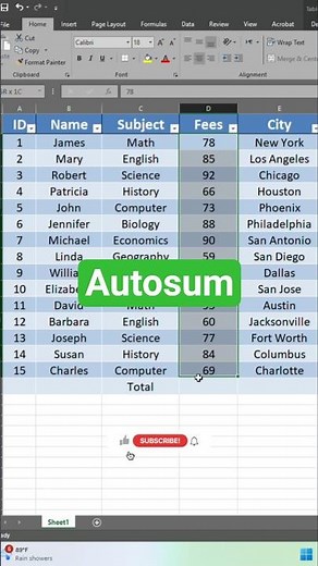 How to Sum Data in Excel | Easy Excel Tips and Tricks