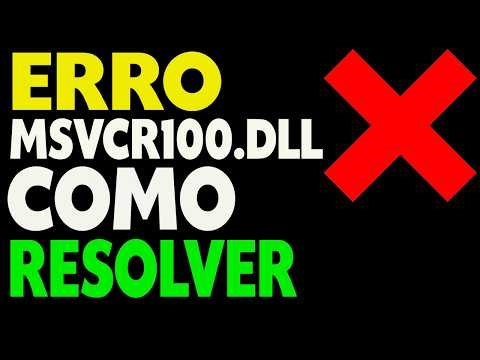 Erro MSVCR100.DLL Como Resolver