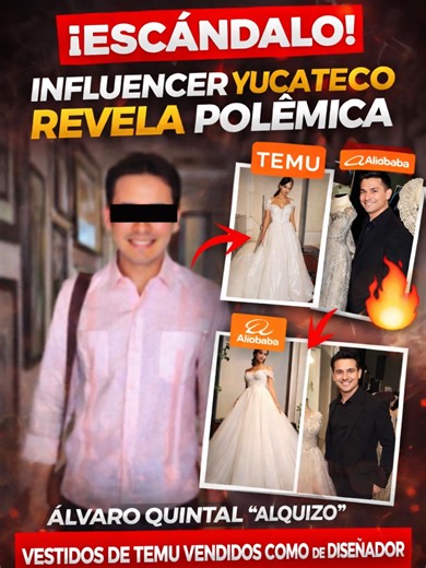 PorEso on Instagram: "🚨 ESCÁNDALO EN LA MODA YUCATECA: ACUSAN A DISEÑADOR DE VENDER VESTIDOS USADOS Y COPIAR DISEÑOS DE PLATAFORMAS CHINAS 👗🔥 El influencer yucateco Álvaro Quintal, conocido como “Alquizo”, desató una fuerte polémica en redes sociales tras hacer públicos una serie de señalamientos contra el diseñador de modas Alexei Quintal, ampliamente conocido en el ámbito social por cobrar cantidades elevadas por supuestos vestidos de diseño exclusivo. De acuerdo con lo expuesto por el infl