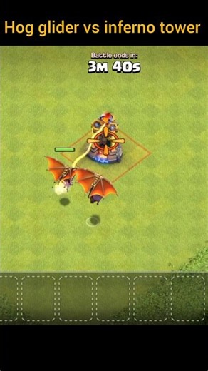 Hog glider vs inferno tower 😱 #coc #clashofclans #shorts