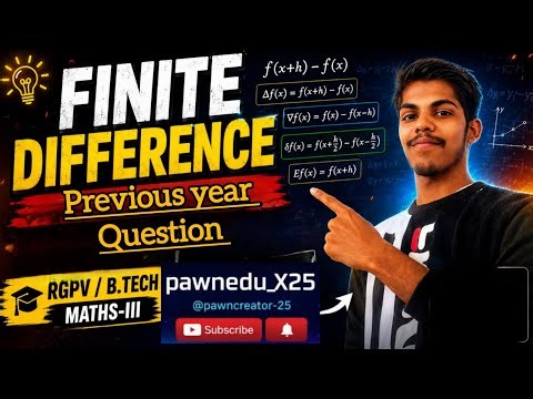 Finite Difference Important PYQs | Maths 3 Unit 1 | Semester Exam Special 