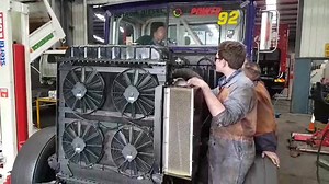 7.6K views · 102 reactions | Marcus and his son mitch of Butwell Racing team have done an amazing job of helping out frank and his son anthony of Tringali Racing getting truck 92 running for next weekend at winton.. The motor was built by mitch and anthony after school and work of these two young blokes. | Australian Super Trucks | Facebook