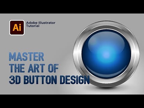 Create 3d button design in illustrator | Adobe Illustrator Tutorial