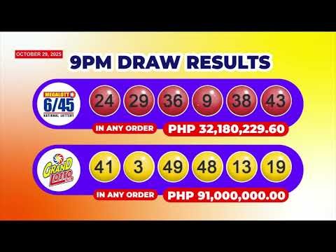 RECAP PCSO LOTTO DRAW | October 29, 2025