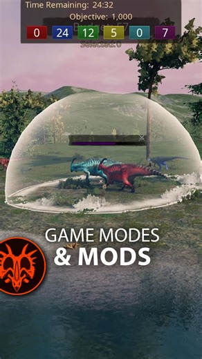 7.5K views · 153 reactions | With our upcoming Mod Game Modes, you will be able to take any map and turn it into a King of the Hill battleground! Use creator mode to fly around and place spawn points for each team color, and then place capture points to fight for. You can also use modded creatures and skins for even more variety. Works for Team Deathmatch and Capture the Egg too! #pathoftitans #dinosaurs #development #dinosaurgame #ilovedinosaurs #game | Path of Titans | Facebook