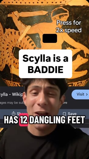 Abbas A. Kazmi on Instagram: "Scylla from The Odyssey and Epic The Musical explained. In The Odyssey Odysseus and his men have to go through the lair of Scylla and Odysseus sacrifices six of his men to the monster. #epicthemusical #greekmythology #odysseus"