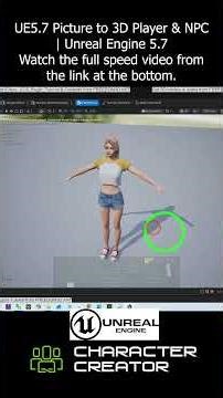 UE5.7 Picture to 3D Player & NPC | Unreal Engine 5.7 Game Dev Tutorial #unrealengine #UE5 #tutorial