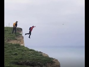 Base jumpers at Beachy Head East Sunday