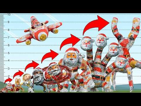 SIZE COMPARISON OF ALL NEW GOO GOO GAGA SANTA MEMES BOSS in Garry's Mod!