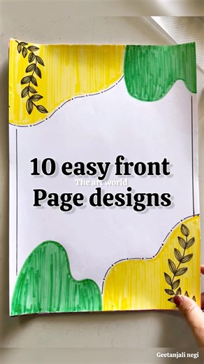 Front page design for assignment / front page border design #frontpage #shorts #shortsfeed #design