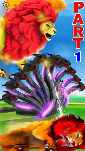 10 Headed Evil Snake 2 Brothers Flying Colorful Lion King Magical Tree Hindi Kahaniya Part1