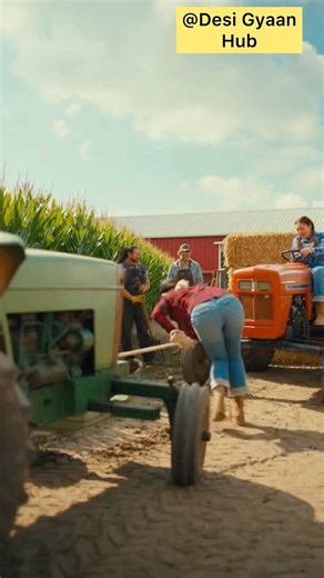 Tractor tug-of-war chaos 😂😭😱