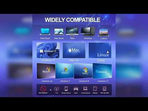 Review: External CD/DVD Drive for Laptop, DVD Player for Laptop with Carrying Case, 8 in 1 USB...