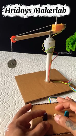 movable crane diy..#dcmotor #experiment #diy #arduino