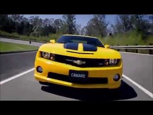 Yellow Chevrolet Camaro SS Black Stripes 2010