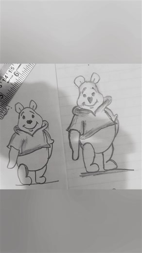 Draw pooh bear 🐻 ||easydrawing||pencildrawing||cartoon #shortvideo #youtube