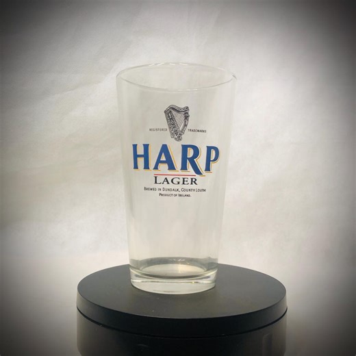 Harp Lager Pint Beer Glass - Guinness Ireland ~ 5.5” Tall - Etsy