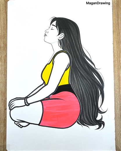 181K views · 1.7K reactions | #drawing #easydrawing #girldrawing | Magan Drawing | Facebook