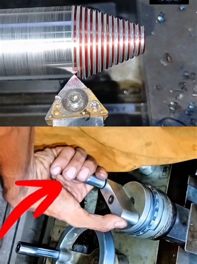 🔥 Degree Threading on a Manual Lathe Machine | Precision Engineering ⚙️ #foryou #threading #degree #lathe #tooltips