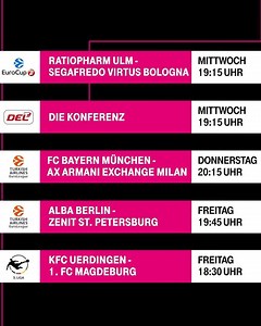 Jede Menge Highlights - auf welche Begegnung freust Du dich am meisten? 😍 | MAGENTA SPORT