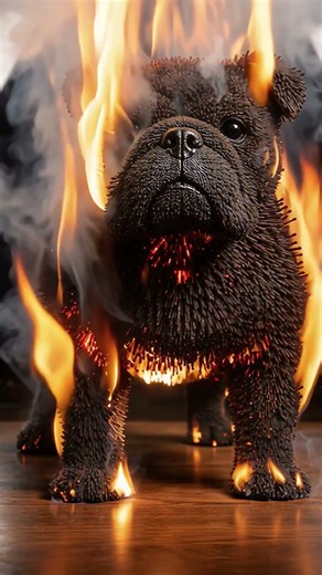 Making a Bulldog with 10,000+ Matchsticks! 😱🔥 #AILab #OddlySatisfying