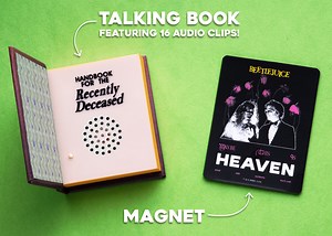 Talking Beetlejuice Book: Mini prop plays audio clips from the movie.