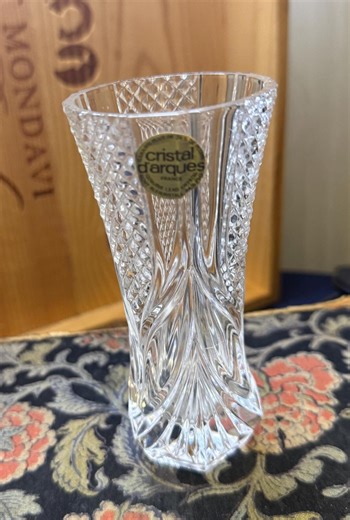 Vintage Cristal D'arques Lead Crystal Vase | French Cut Glass Bud Vase - Etsy