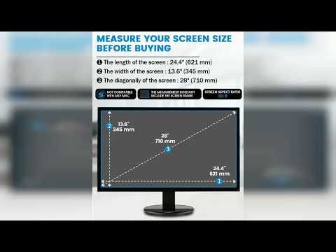 Review: F FORITO 2-Pack 28 inch 16:9 Matte Anti Glare Computer Screen Cover, Anti Glare Eye Pr...