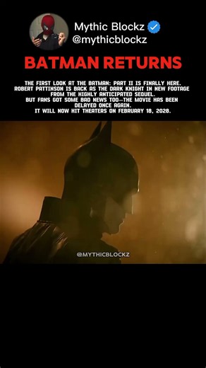 The first look at The Batman: Part II is finally here. It will now hit theaters on February 18, 2028
