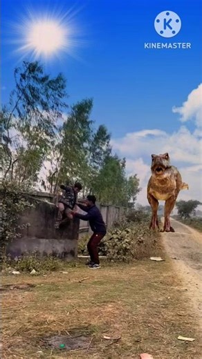 Big dinosaur chase T-rex chasing part - 1 #funny #dinosaur #viral #short #chase #trend #part1