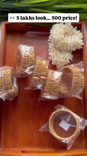 ✨ Elegant Gold-Look Bangle Set | Perfect for Wedding & Festive Wear ✨