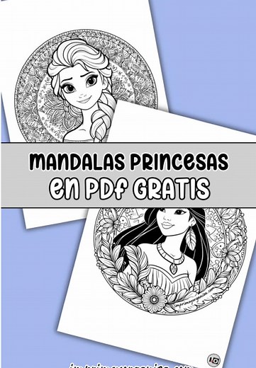 Mandalas de Princesas Disney para Colorear