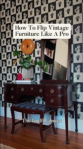 Interior decorator Imani Keal chose the PERFECT shade of Valspar paint for this bold furniture flip.