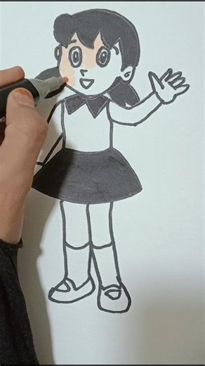 My Hand-Drawn Shizuka – Doraemon Fan Art !