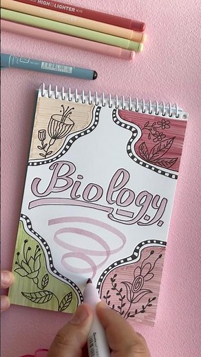 Aesthetic Biology Title Page 🌿✨ | Easy & Cute Notebook Cover Idea