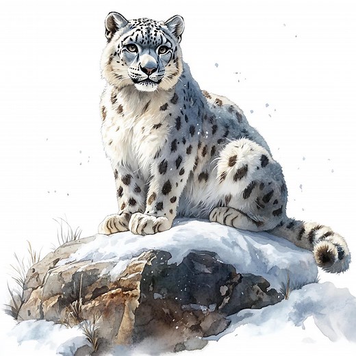 5x Snow Leopard Sticker Set, 5 Pieces, Majestic Wildcat Car Stickers, Winter Decoration - Etsy