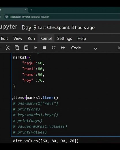 Python items() Method Explained | Dictionary items() Method #shorts