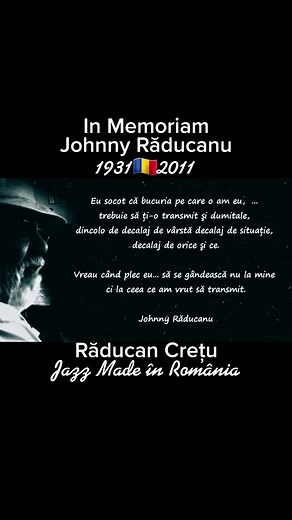 Johnny Răducanu: Veteranul jazz-ului românesc