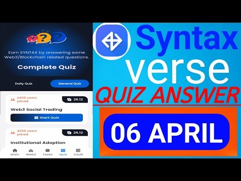 Syntax verse General quiz answer | 06 APRIL