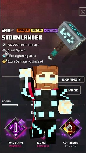 God Of Thunder In Minecraft Dungeons - Thor Themed Build In Minecraft Dungeons