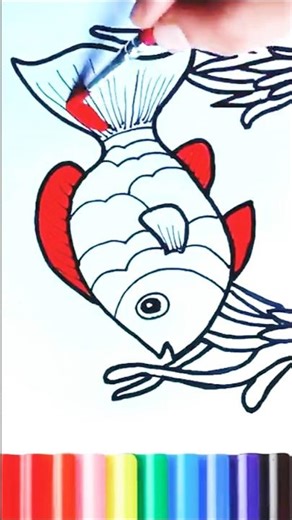 Colourful Fish 🐠 Drawing Step by Step