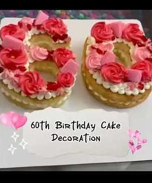 60th Birthday Cake Tutorial #cake #homemadecakes