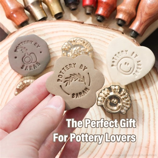 Custom Pottery Stamp - Personalized Ceramics Stamp, Polymer Clay Stamp, Makers Mark Stamp for Clay, Ceramic Tool - Etsy