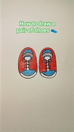 How to draw a pair of shoes #easydrawing #shortvideo