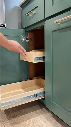 I added pull-out Shelves for cabinets #kitchenmakeover #homeimprovement #summeronshorts