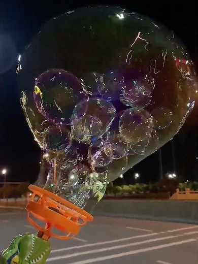 Dino Bubble Maker: Big Bubbles with Tiny Bubbles Inside #outdoor #bubblemaker