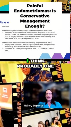 An endometrioma or chocolate cyst is an extremely common experience for those with endometriosis. Dr Mallory Stuparich explains in depth all things endometrioma from types of endometrioma to cancer to surgical techniques. All Endo Summit Lives replay on our Youtube. 🔗 @endometriosissummit to check it out What endometrioma questions do you have? #endometriosis #endometrioma #ovariancyst #spoonie #surgeon #webinar | The Endometriosis Summit: Patient & Practitioner Town Meeting
