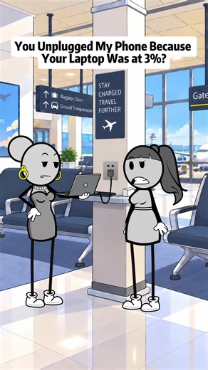 You unplugged my phone because your laptop was at 3% - 2D animation short